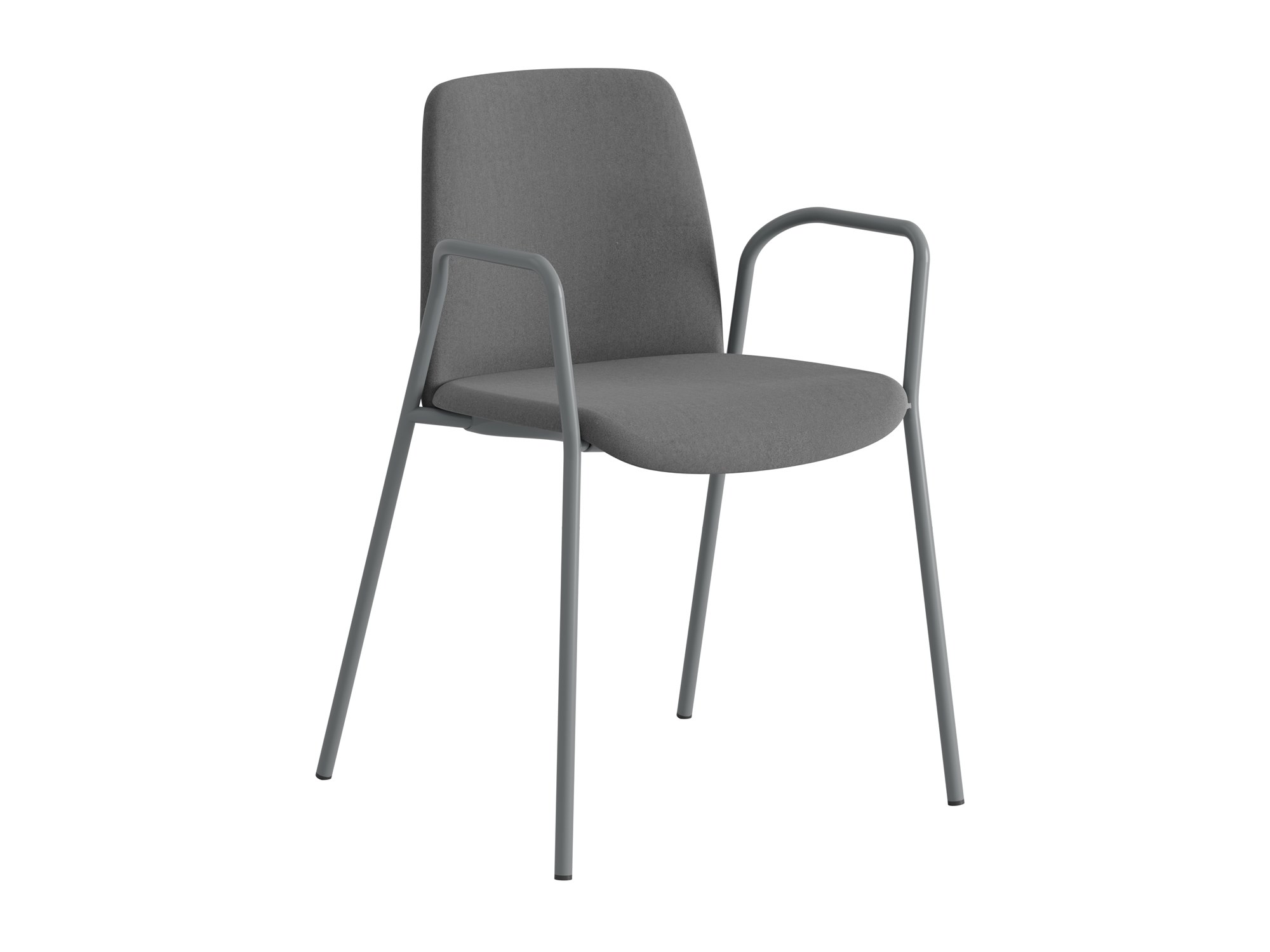 Choice, armstöd, mörkgrå tygklädd rygg, mörkgrå tygklädd sits, silvergrått stativ