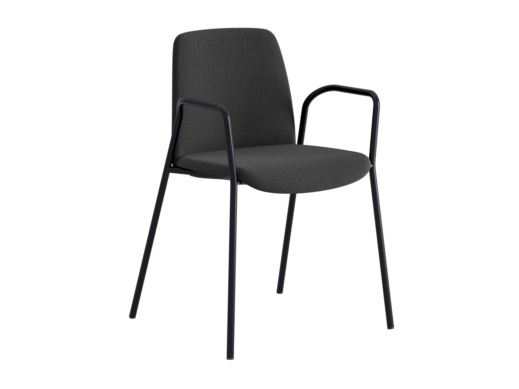 Choice, armstöd, svart tygklädd rygg, svart tygklädd sits, svart stativ