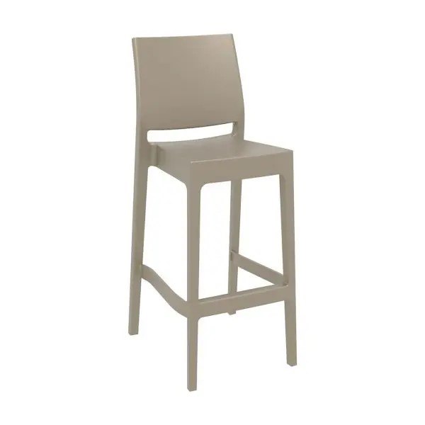 Barstol Maya, stapelbar, taupe