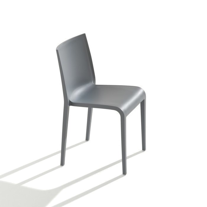 Stol Nassau, sh.47 cm, stapelbar, grå