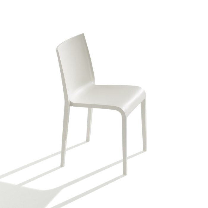 Stol Nassau, sh.47 cm, stapelbar, vit
