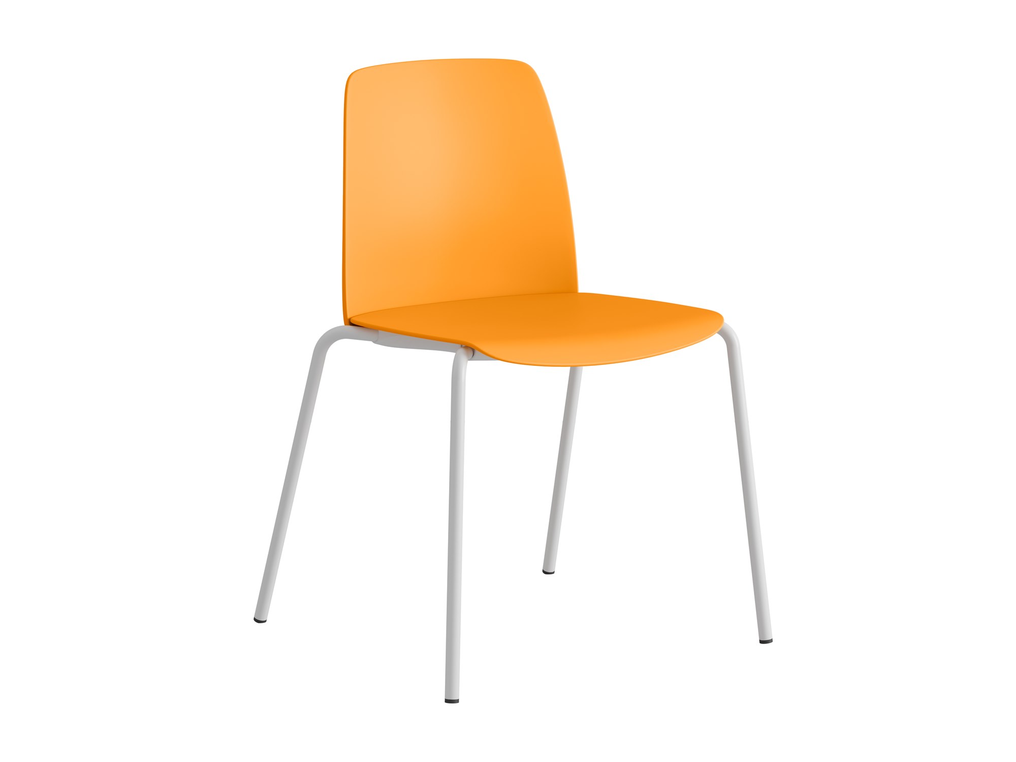 Choice, orange plastrygg, orange plastsits, vitt stativ
