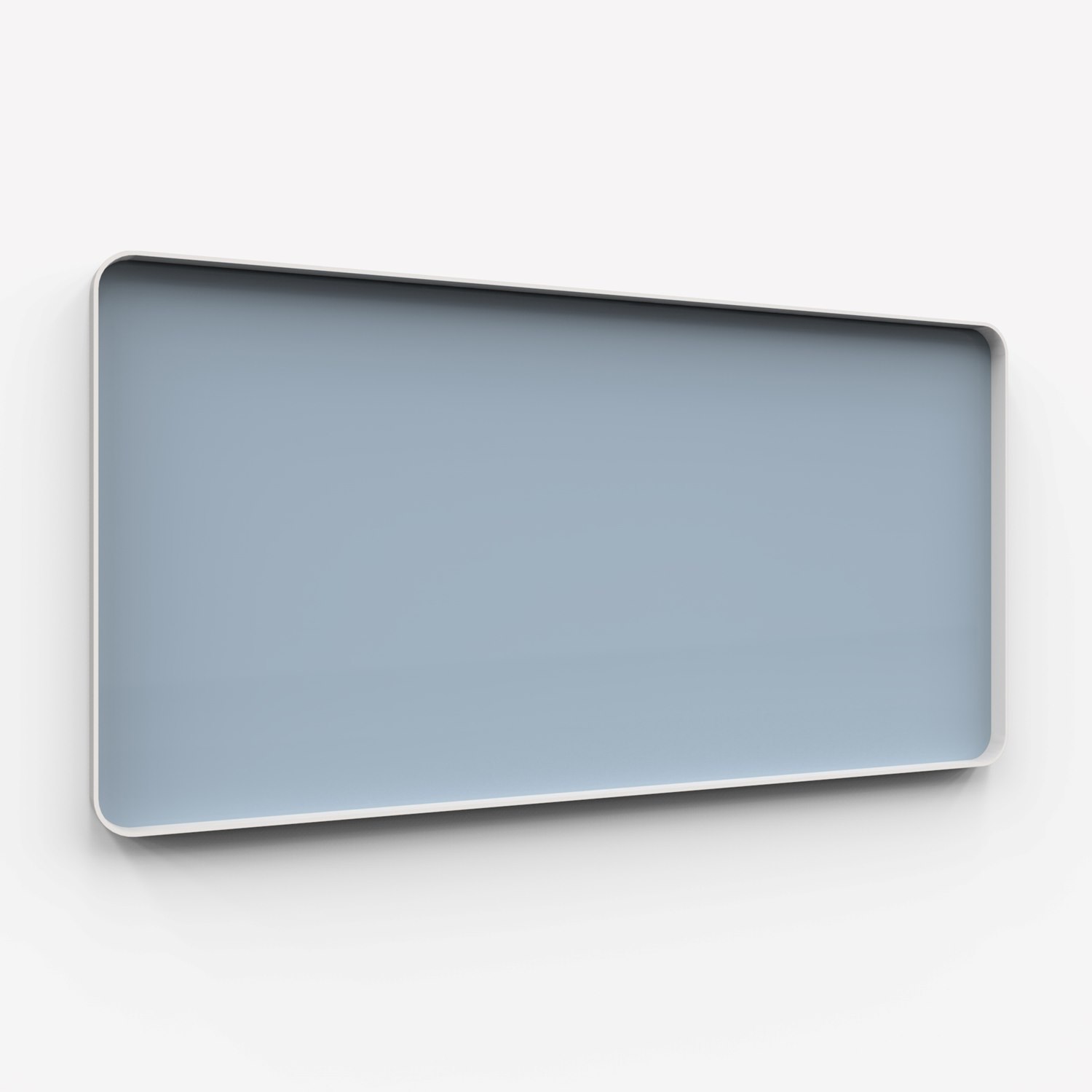 Frame Wall, glasskrivtavla, 200x100 cm, Smooth, grå ram