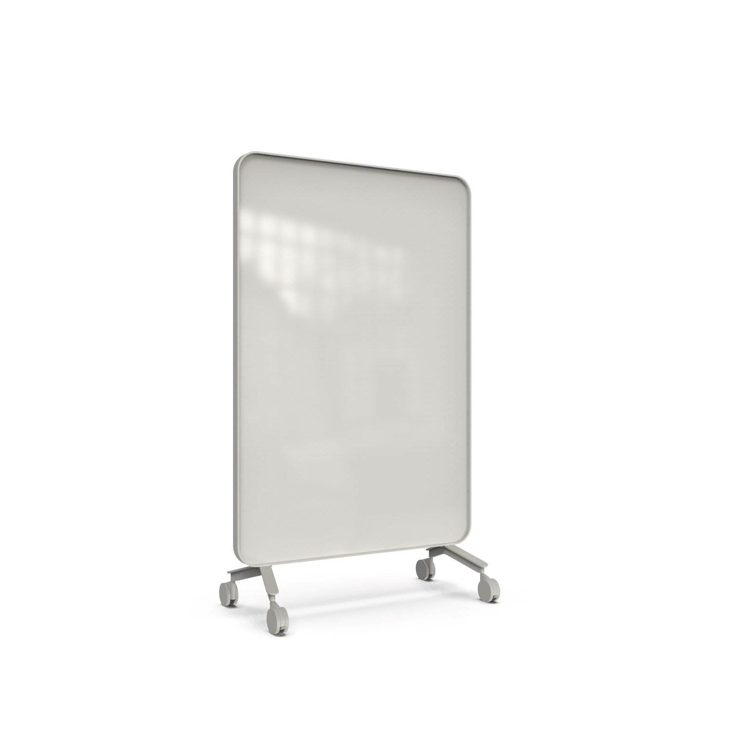 Frame Mobile dubbelsidig glasskrivtavla 120×196 cm Soft grå ram