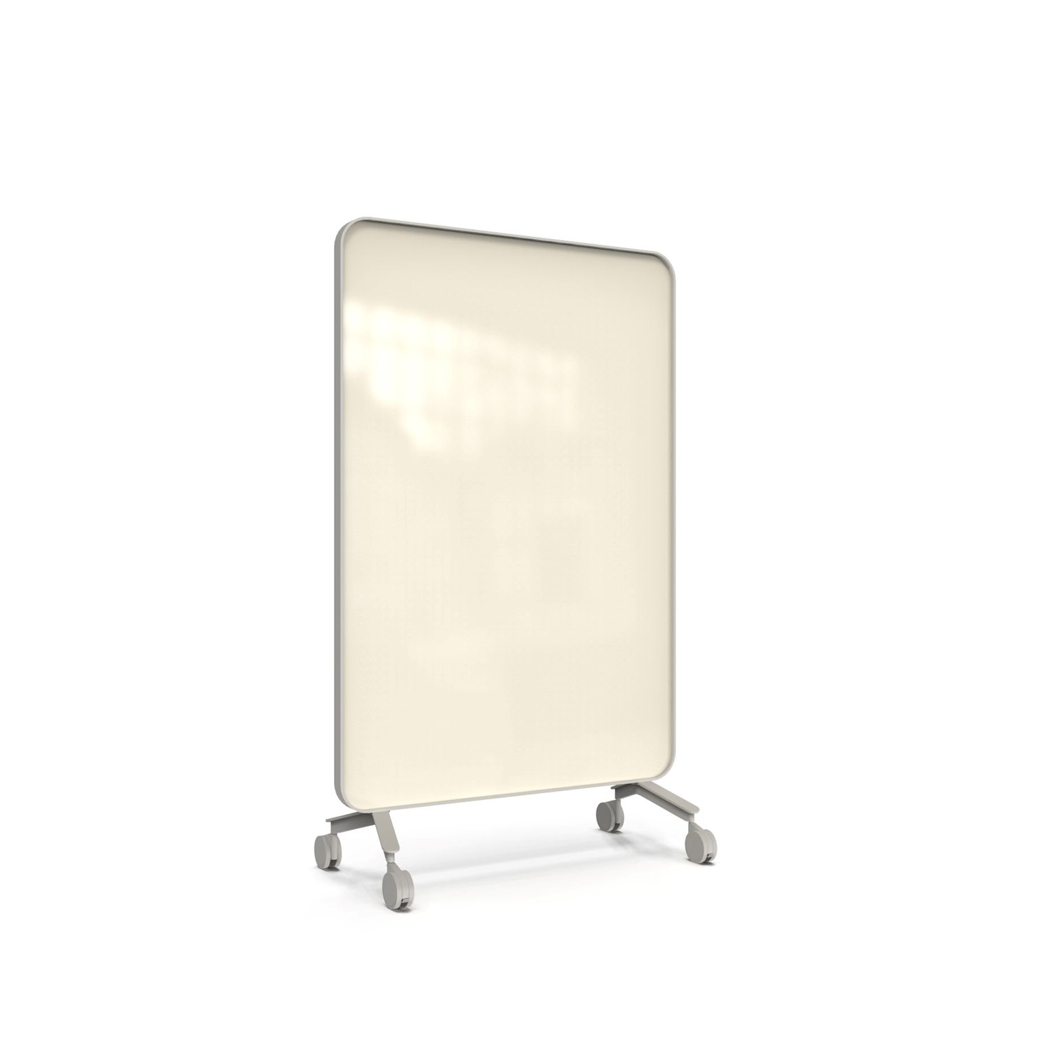 Frame Mobile, dubbelsidig glasskrivtavla, 120x196 cm, Pale, grå ram