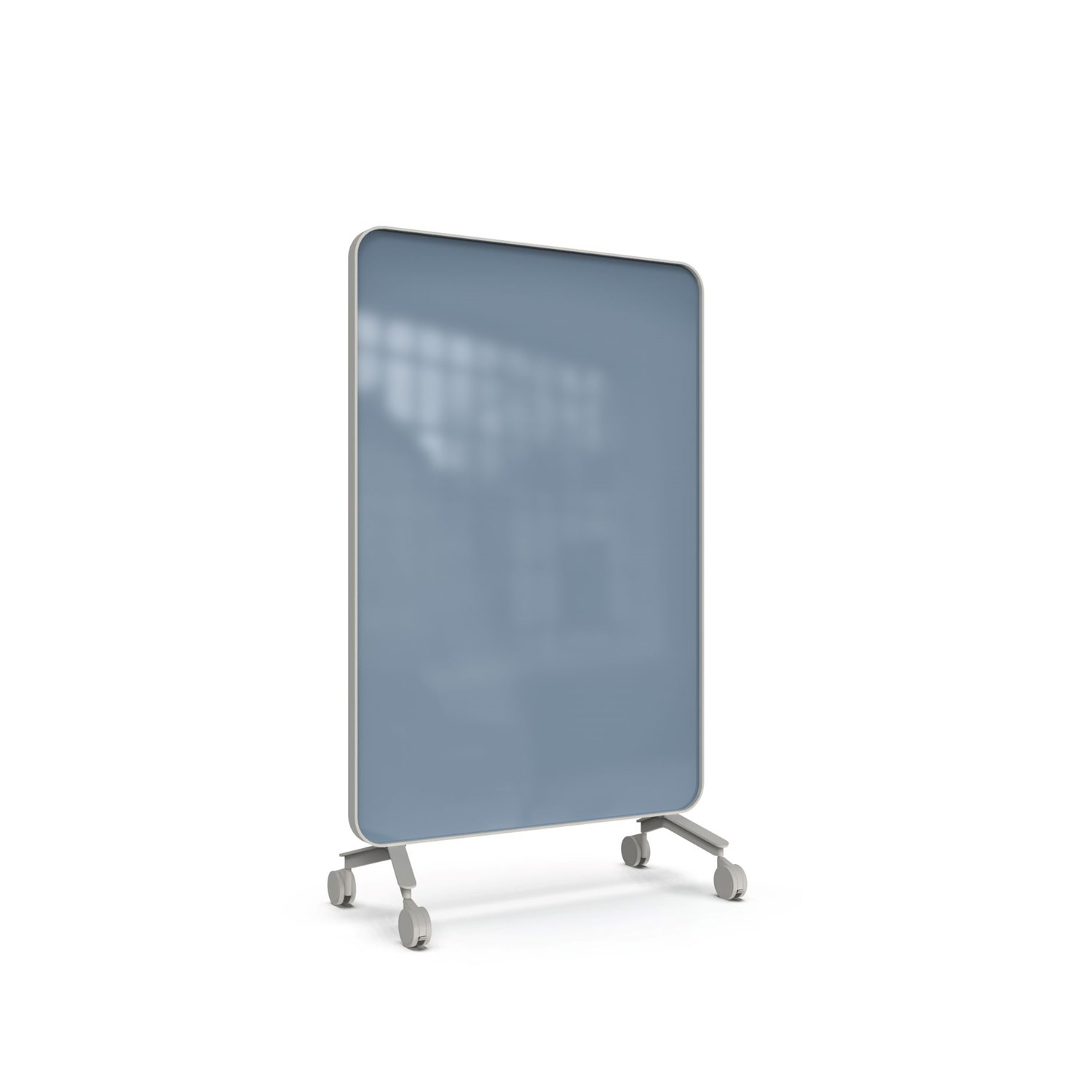 Frame Mobile, dubbelsidig glasskrivtavla, 120x196 cm, Bold, grå ram