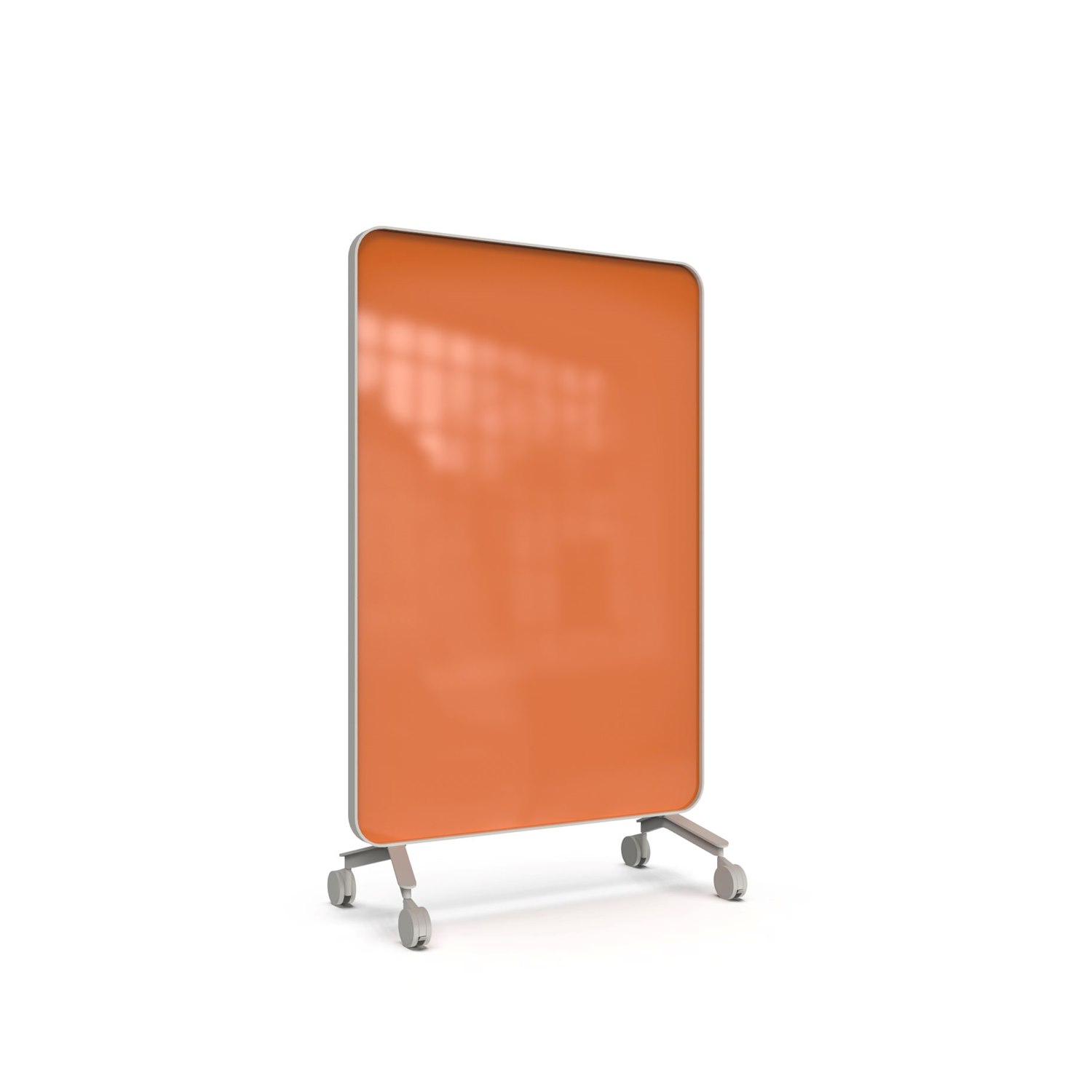 Frame Mobile, dubbelsidig glasskrivtavla, 120x196 cm, Excited, grå ram