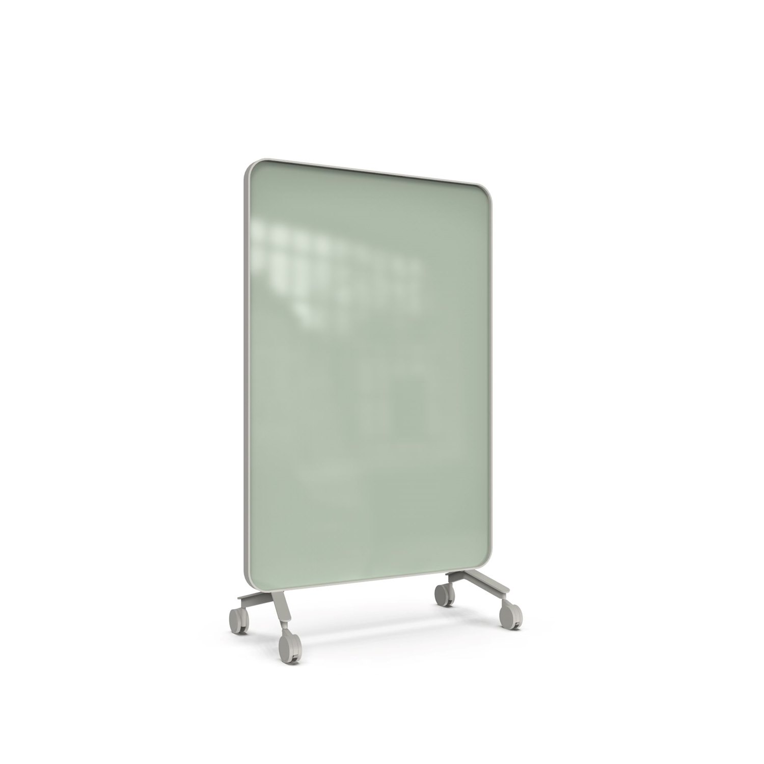 Frame Mobile dubbelsidig glasskrivtavla 120×196 cm Fair grå ram