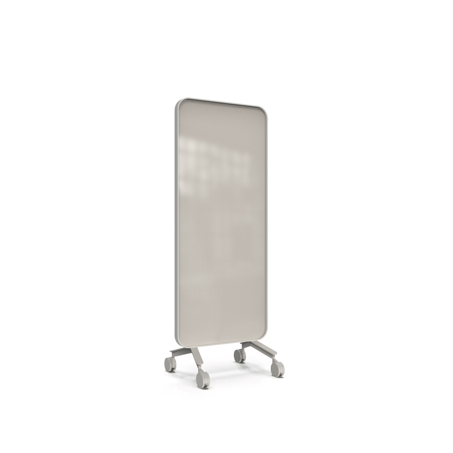 Frame Mobile, dubbelsidig glasskrivtavla, 75x196 cm, Warm, grå ram