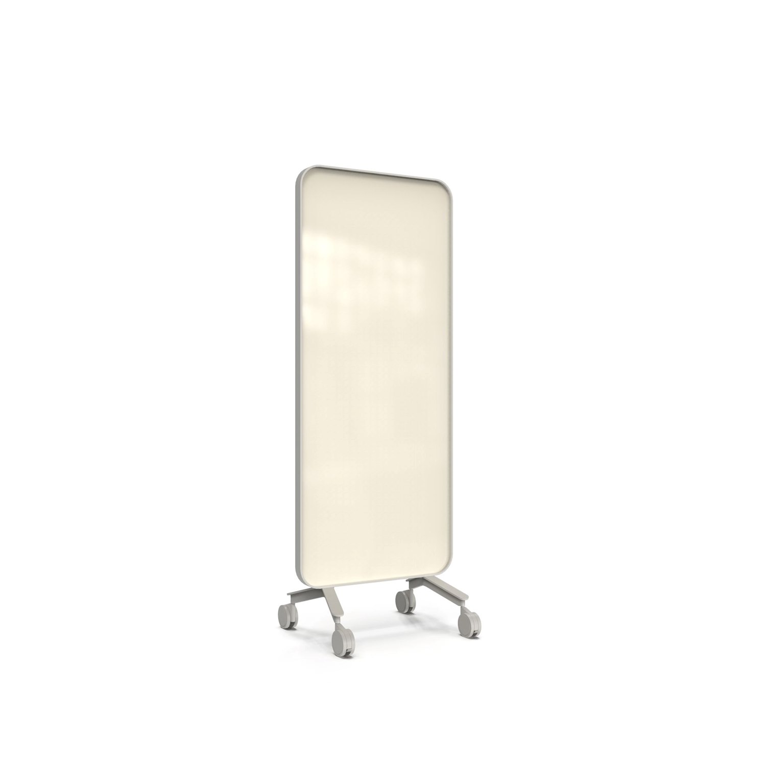 Frame Mobile, dubbelsidig glasskrivtavla, 75x196 cm, Pale, grå ram