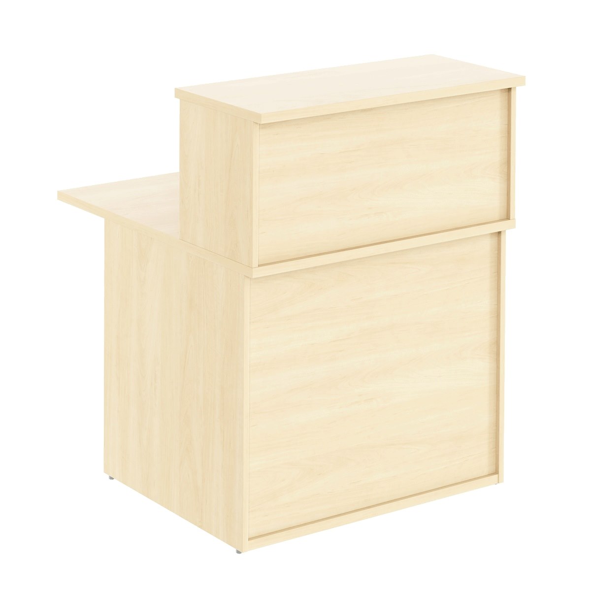 Receptionsdisk Business Economic, med överdel, 80x112,5 cm, björk