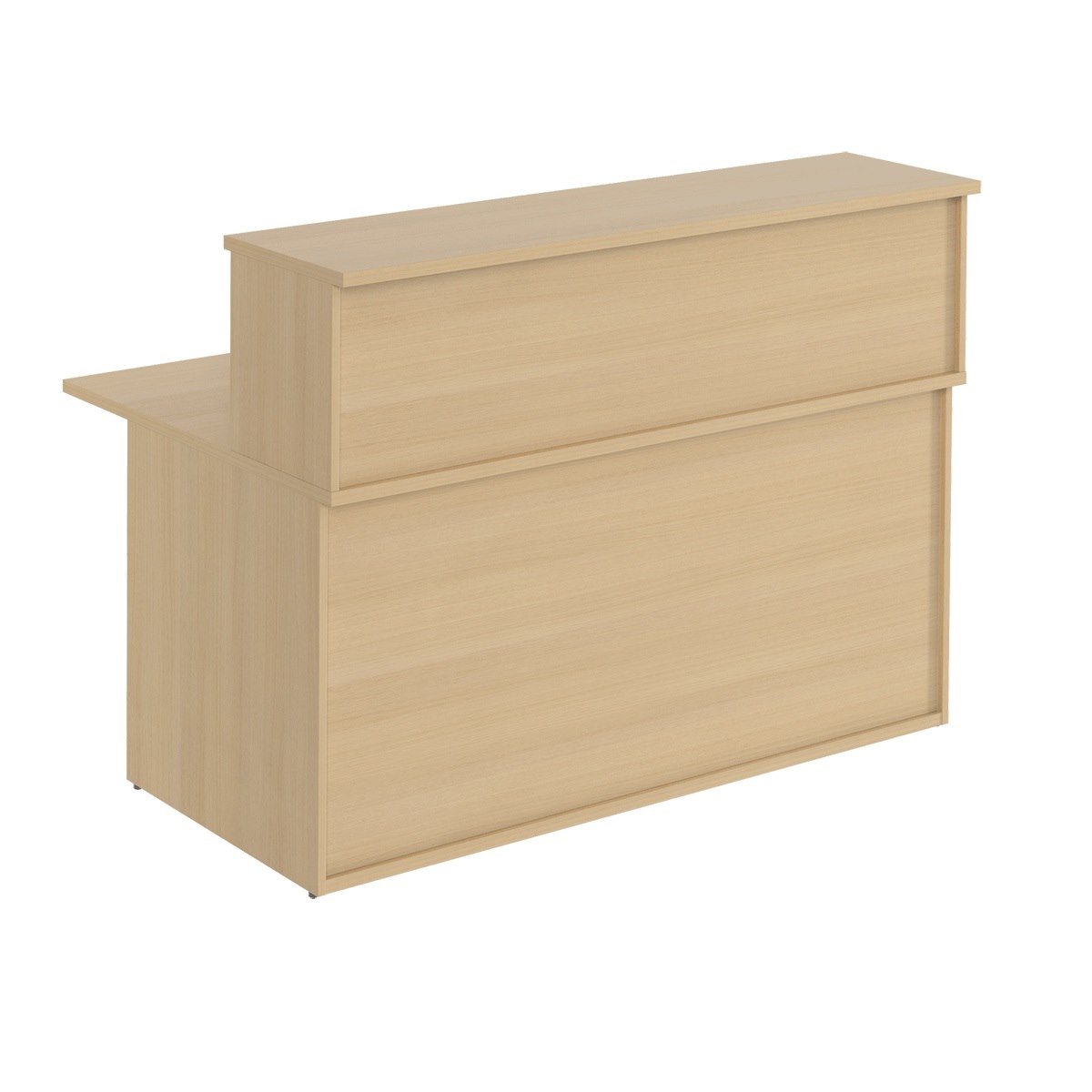 Receptionsdisk Business Economic, med överdel, 180x112,5 cm, ek