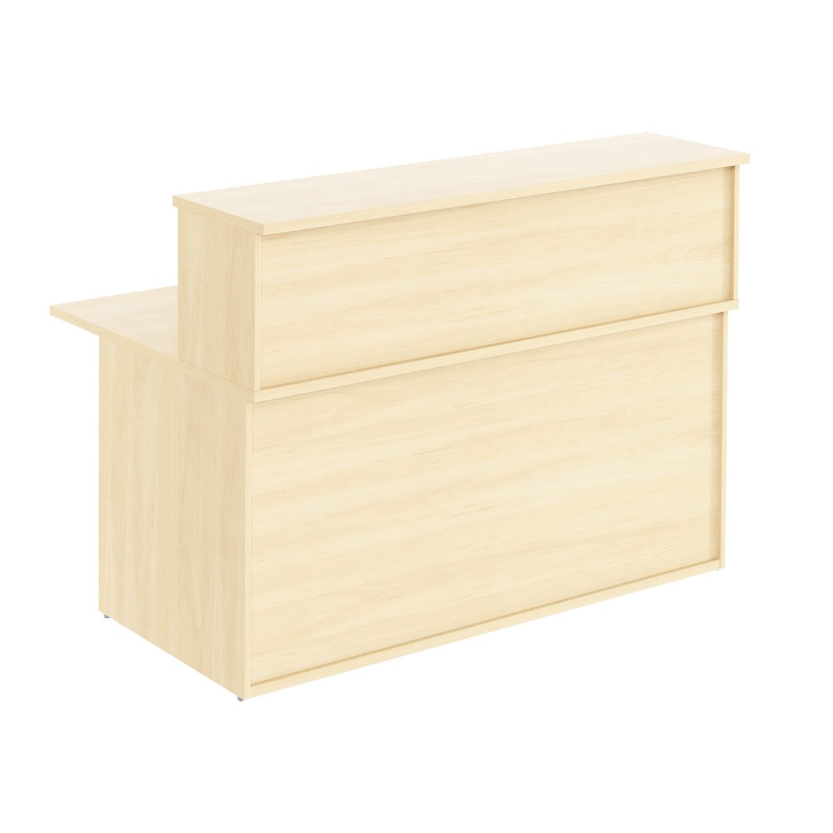 Receptionsdisk Business Economic, med överdel, 180x112,5 cm, björk