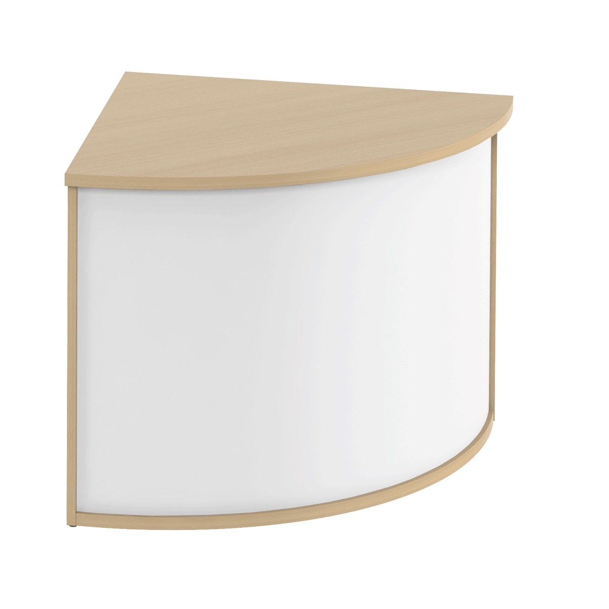 Receptionsdisk Business Economic, 85x74 cm, hörn, ek