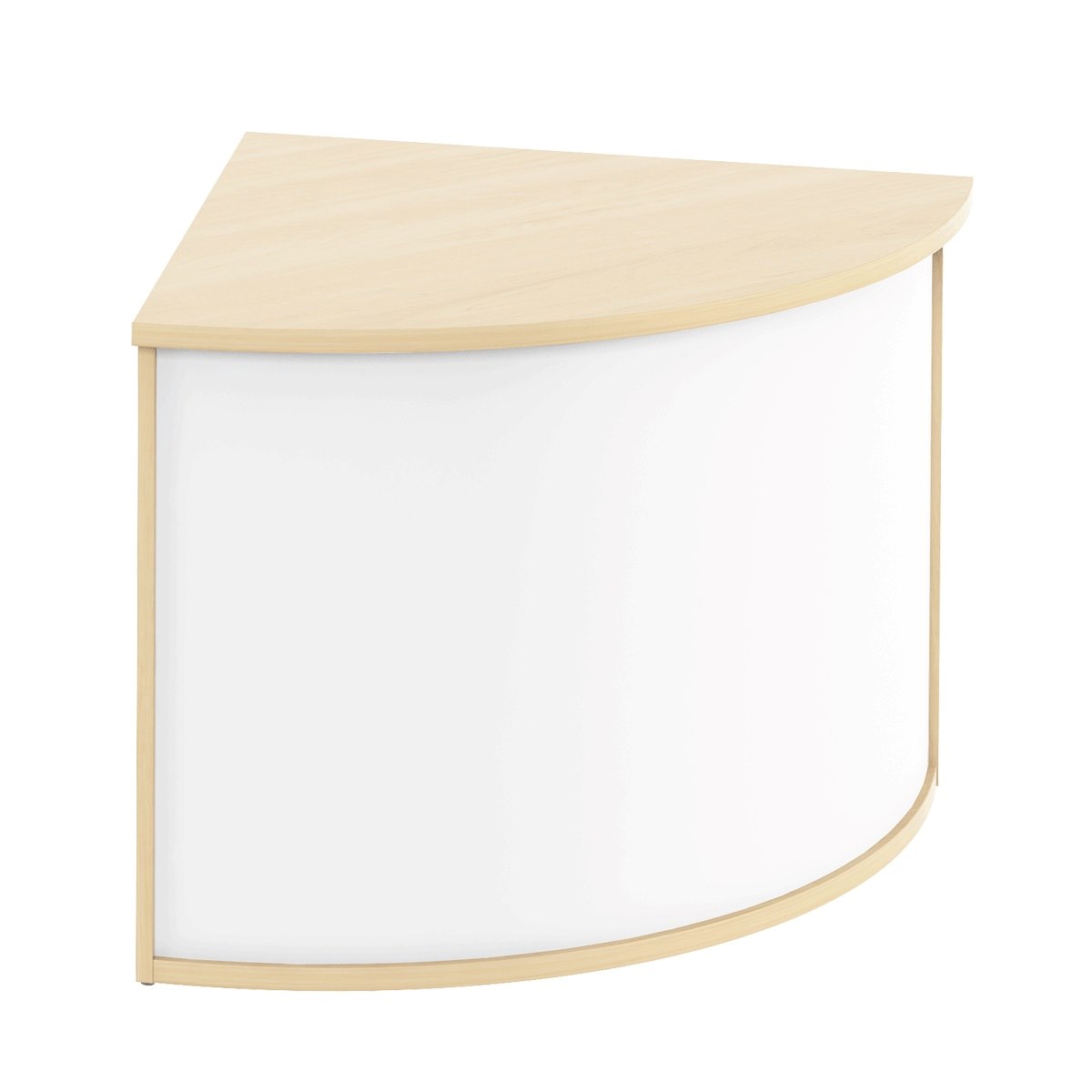 Receptionsdisk Business Economic, 85x74 cm, hörn, björk