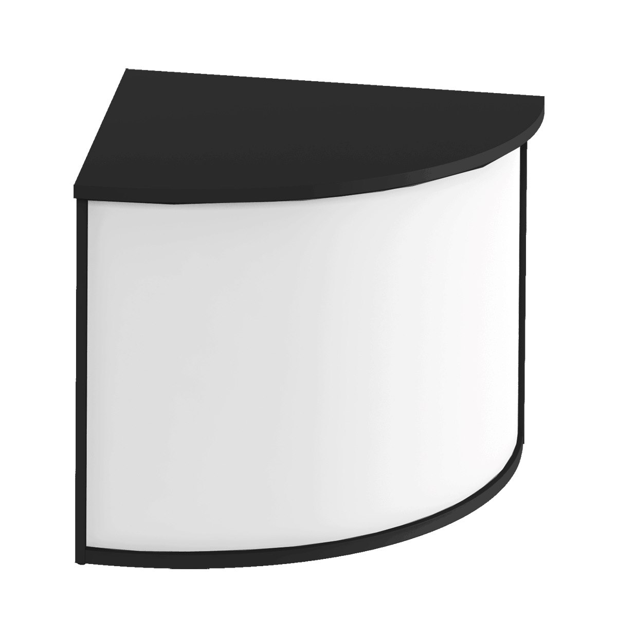 Receptionsdisk Business Economic, 85x74 cm, hörn, svart