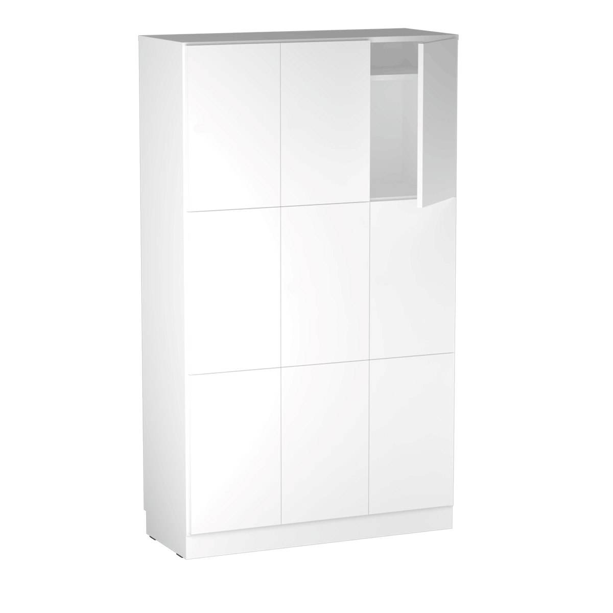 Personalskåp, 9 fack, 100x172,5 cm, mifarelås, vit