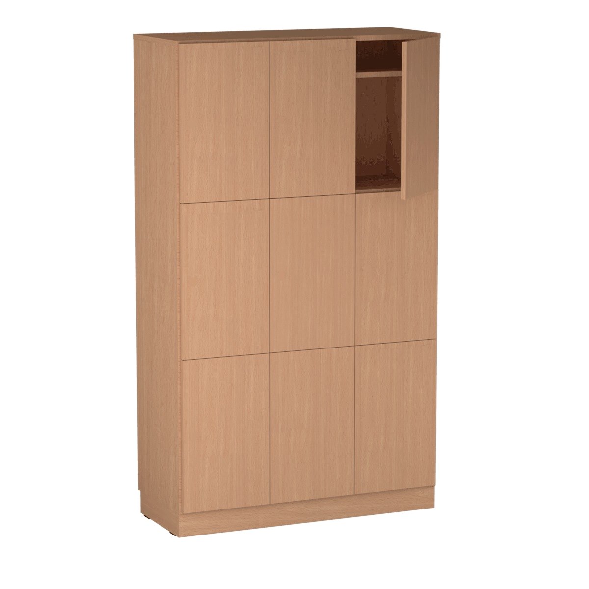 Personalskåp, 9 fack, 100x172,5 cm, mifarelås, bok