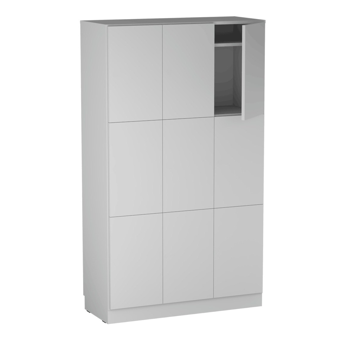 Personalskåp, 9 fack, 100x172,5 cm, mifarelås, ljusgrå