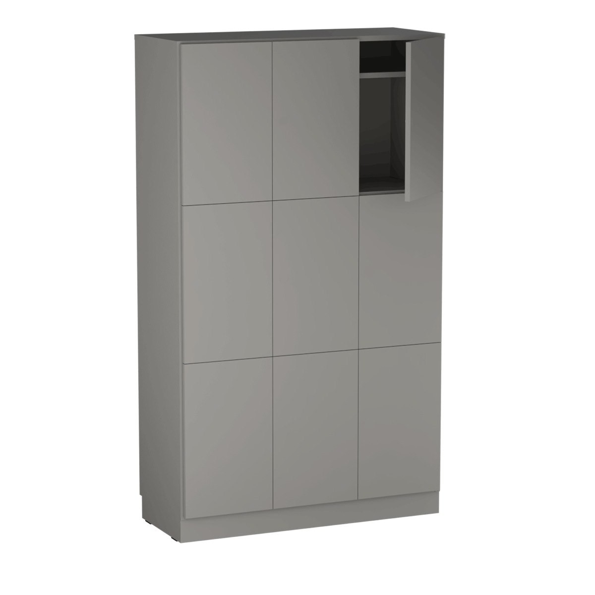 Personalskåp, 9 fack, 100x172,5 cm, mifarelås, mellangrå