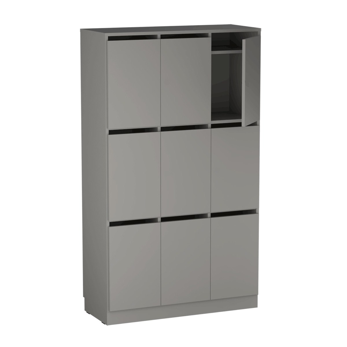 Personalskåp, 9 fack/post, 100x172,5 cm, mifarelås, mellangrå