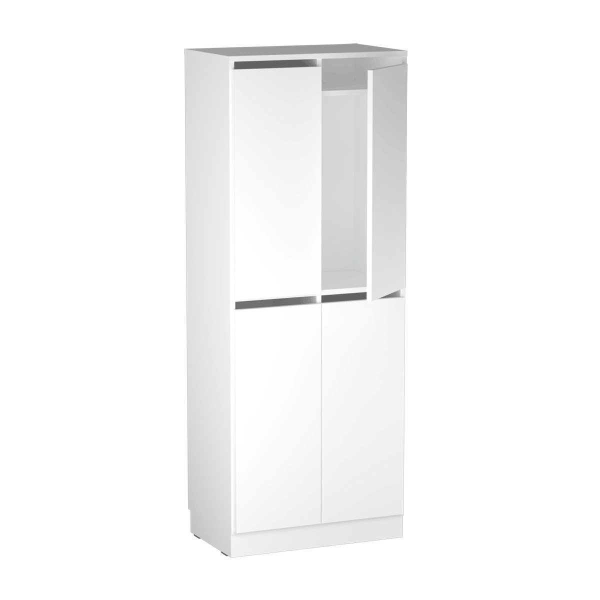 Personalskåp, 4 fack/post, 66x172,5 cm, mifarelås, vit