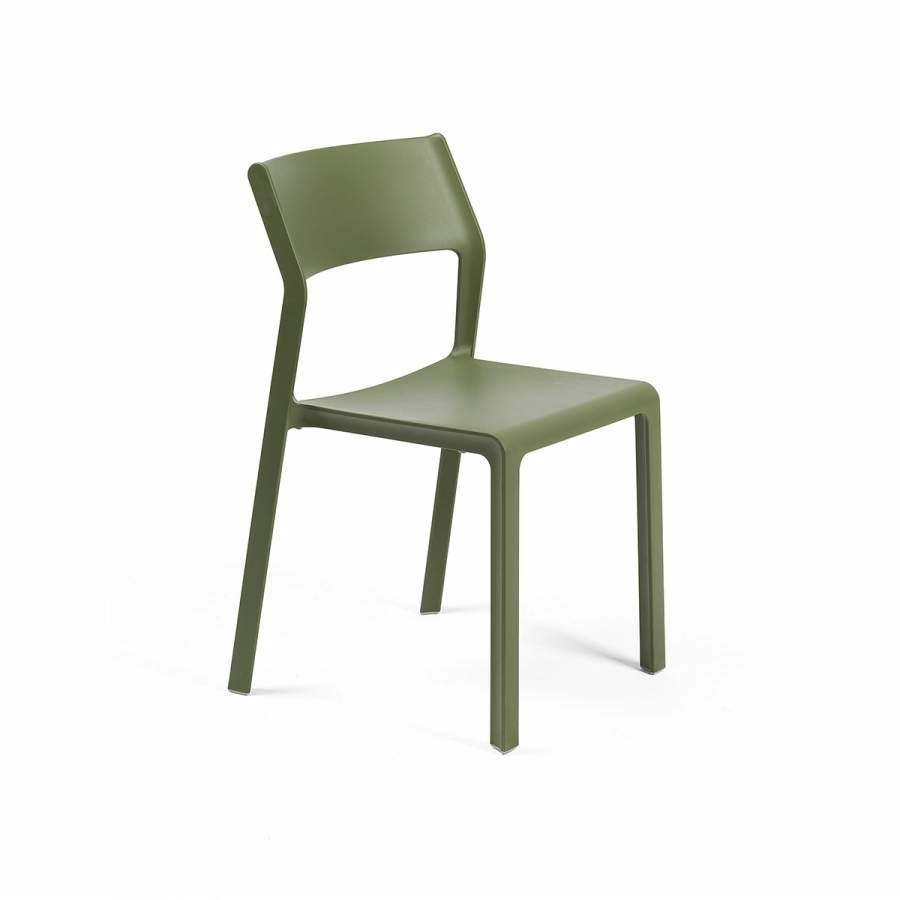 Stol Trill, sh.47 cm, stapelbar, mossgrön