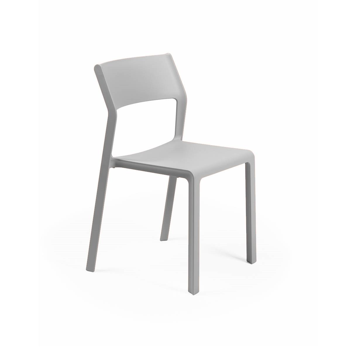 Stol Trill, sh.47 cm, stapelbar, grå