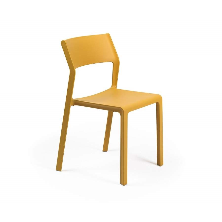 Stol Trill, sh.47 cm, stapelbar, gul
