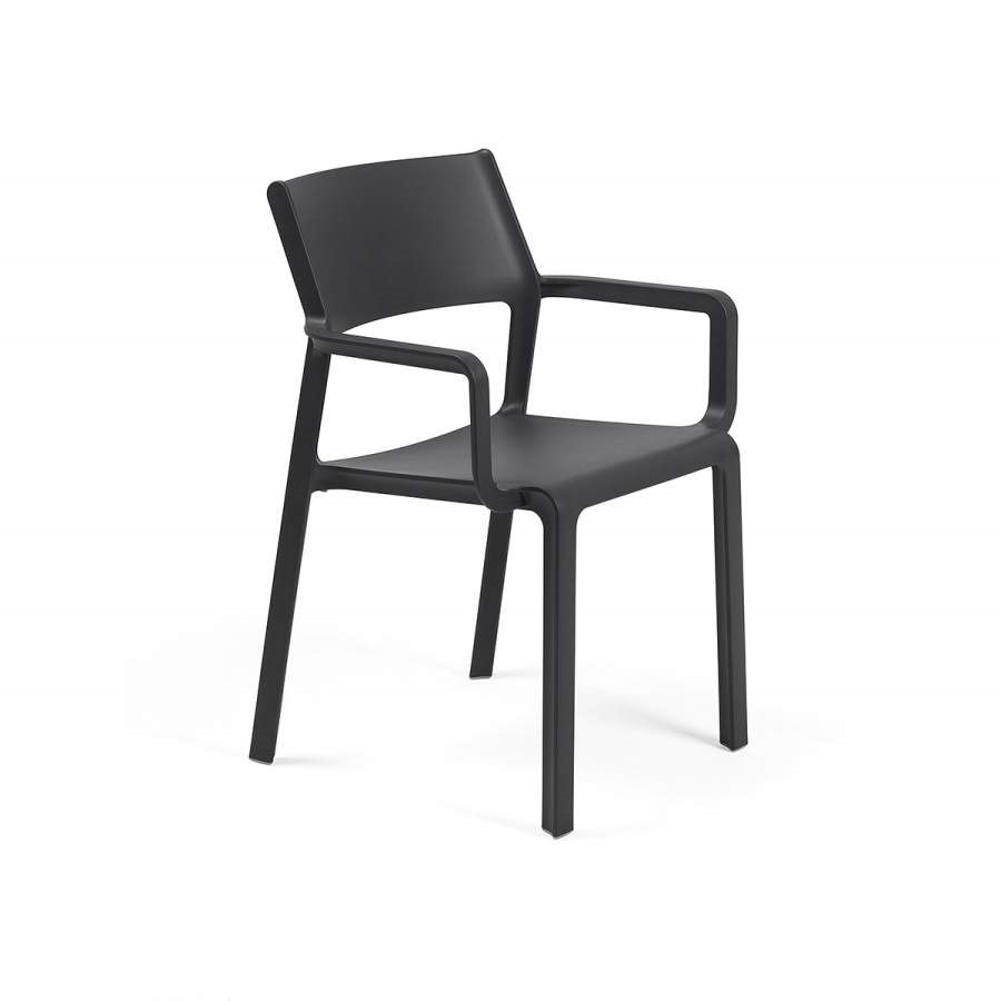 Karmstol Trill, sh.47,5 cm, stapelbar, antracit