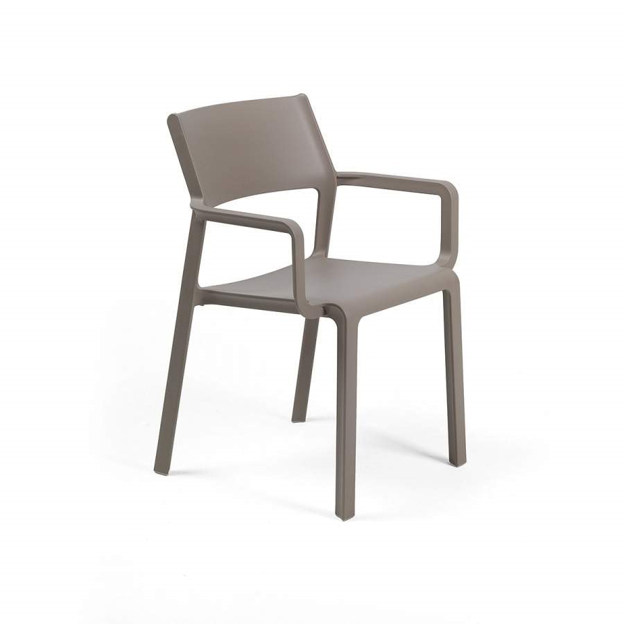 Karmstol Trill, sh.47,5 cm, stapelbar, taupe