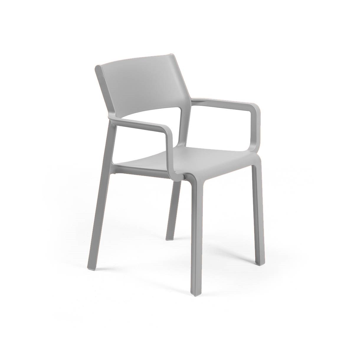 Karmstol Trill, sh.47,5 cm, stapelbar, grå