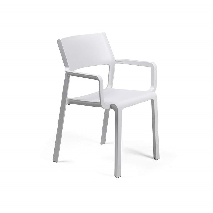 Karmstol Trill, sh.47,5 cm, stapelbar, vit