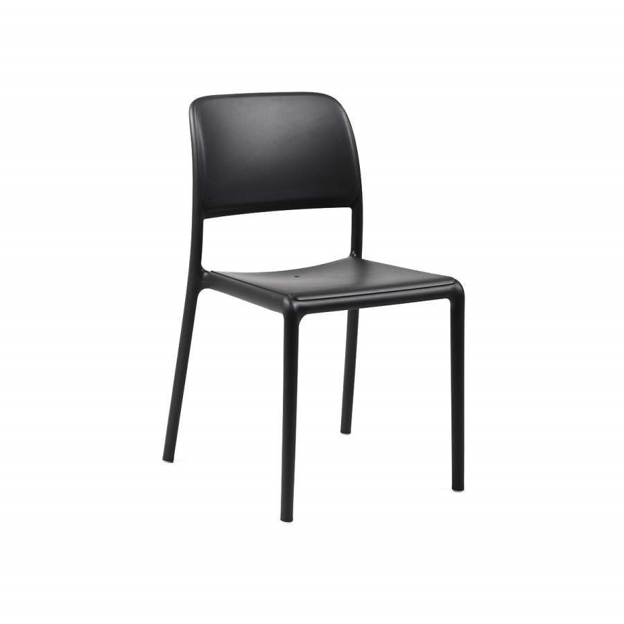 Stol Riva Bistrot, sh.46,5 cm, stapelbar, antracit