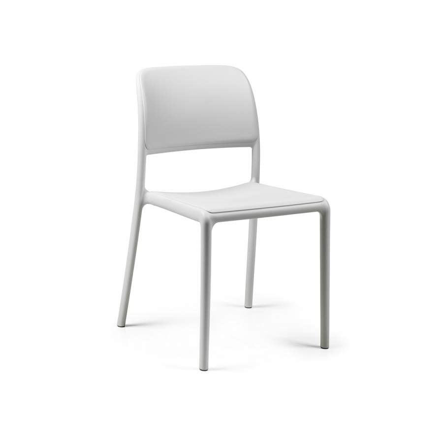 Stol Riva Bistrot, sh.46,5 cm, stapelbar, vit