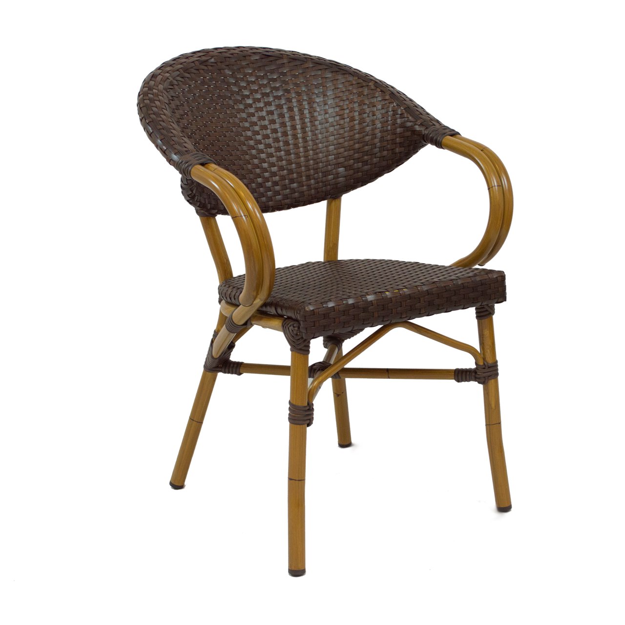 Karmstol Paris 32, mörkbrun