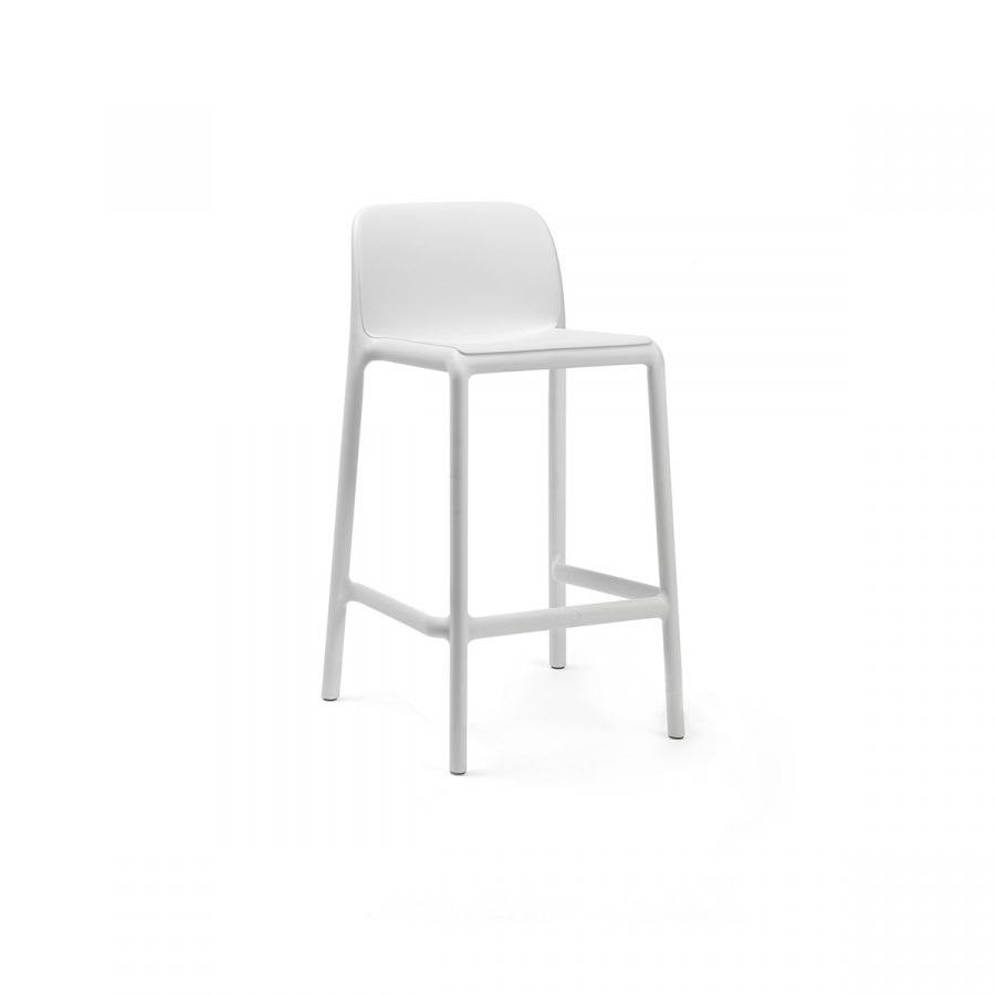 Barstol Riva Faro Mini, sh.65 cm, stapelbar, vit