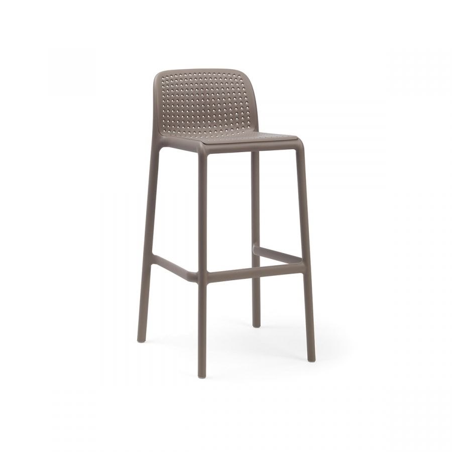 Barstol Bora Lido, sh.76 cm, stapelbar, duvgrå