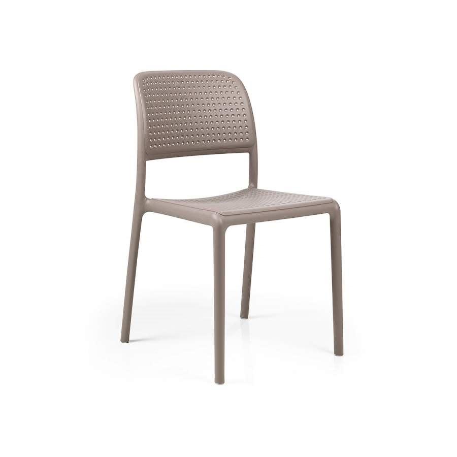 Stol Bora Bistrot, sh.46,5 cm, stapelbar, duvgrå