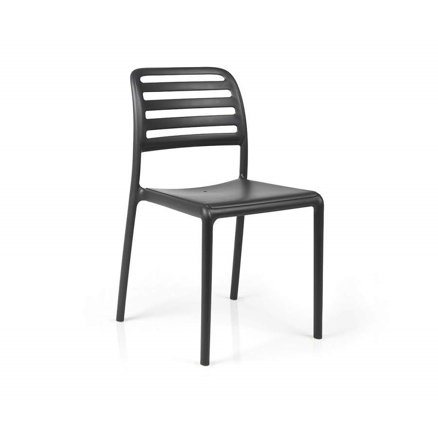 Stol Costa Bistrot, sh.46,5 cm, stapelbar, antracit