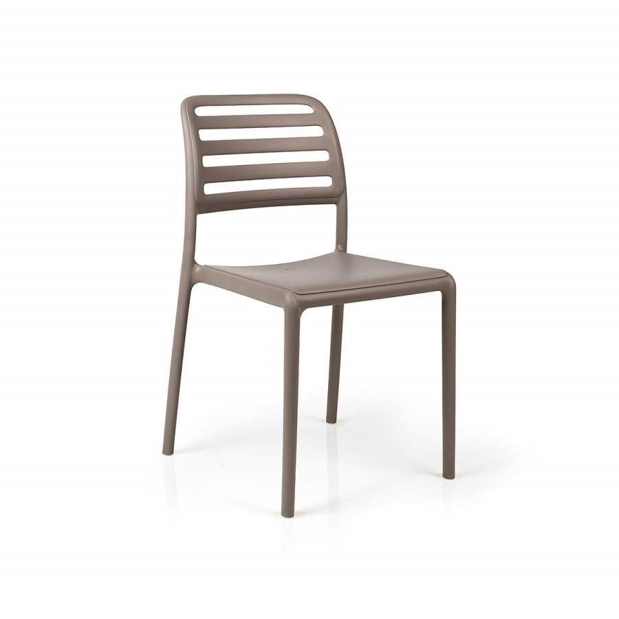 Stol Costa Bistrot, sh.46,5 cm, stapelbar, duvgrå