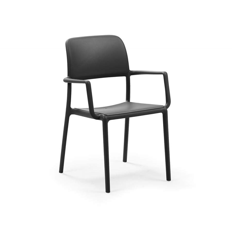 Karmstol Riva, sh.46,5 cm, stapelbar, antracit