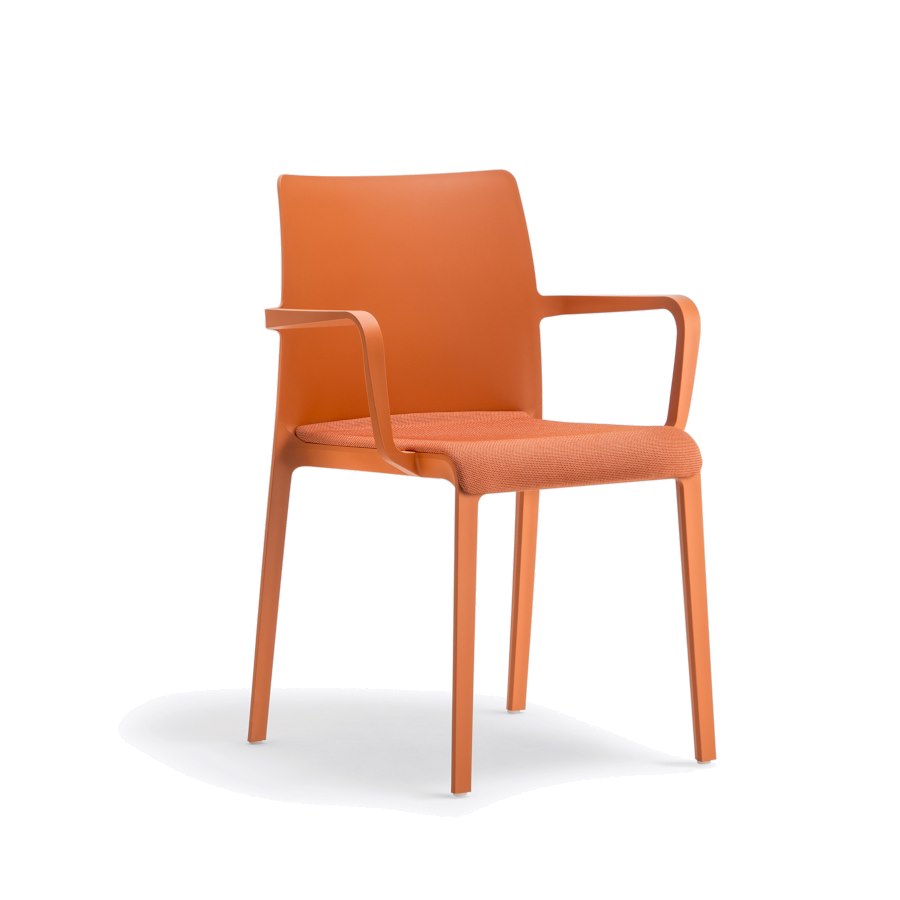 Karmstol Volt HB 674, sh.46 cm, stapelbar, orange