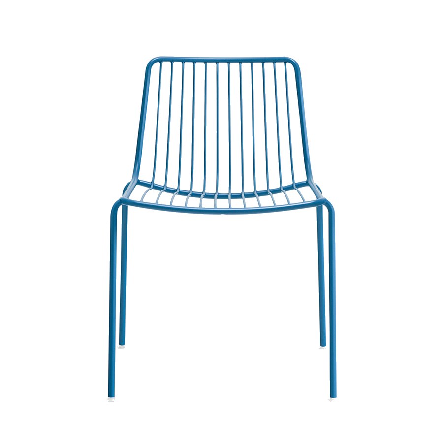 Stol Nolita 3650, sh.46,5 cm, stapelbar, blå