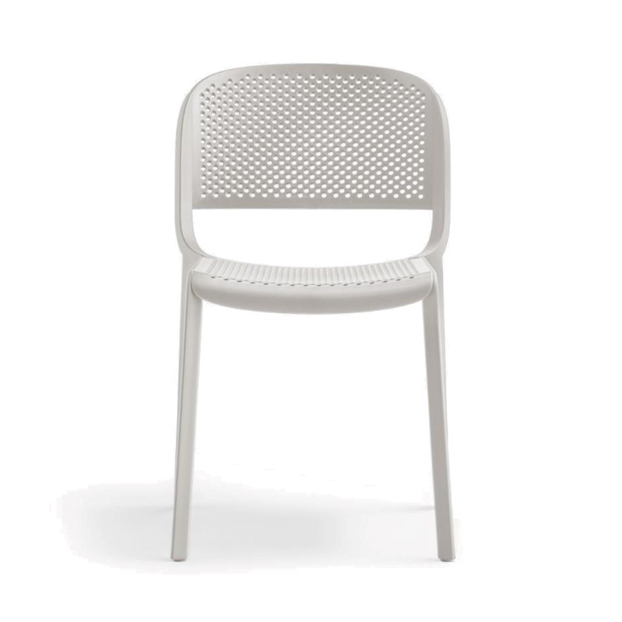 Stol Dome 261, sh.46 cm, stapelbar, duvgrå