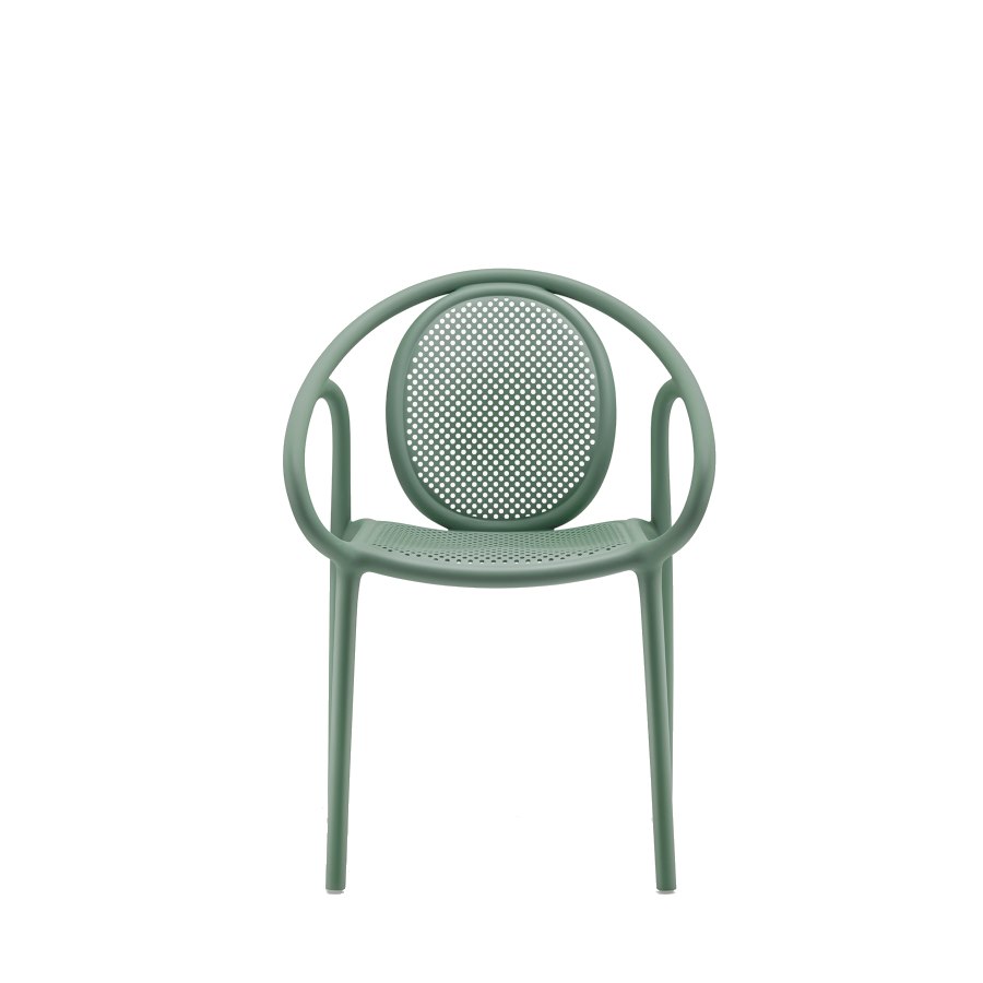 Karmstol Remind 3735, sh.46 cm, stapelbar, grön