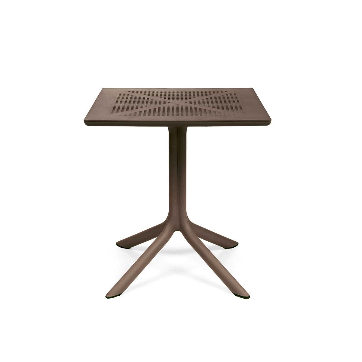 Bord Clip, 70x70 cm, brun