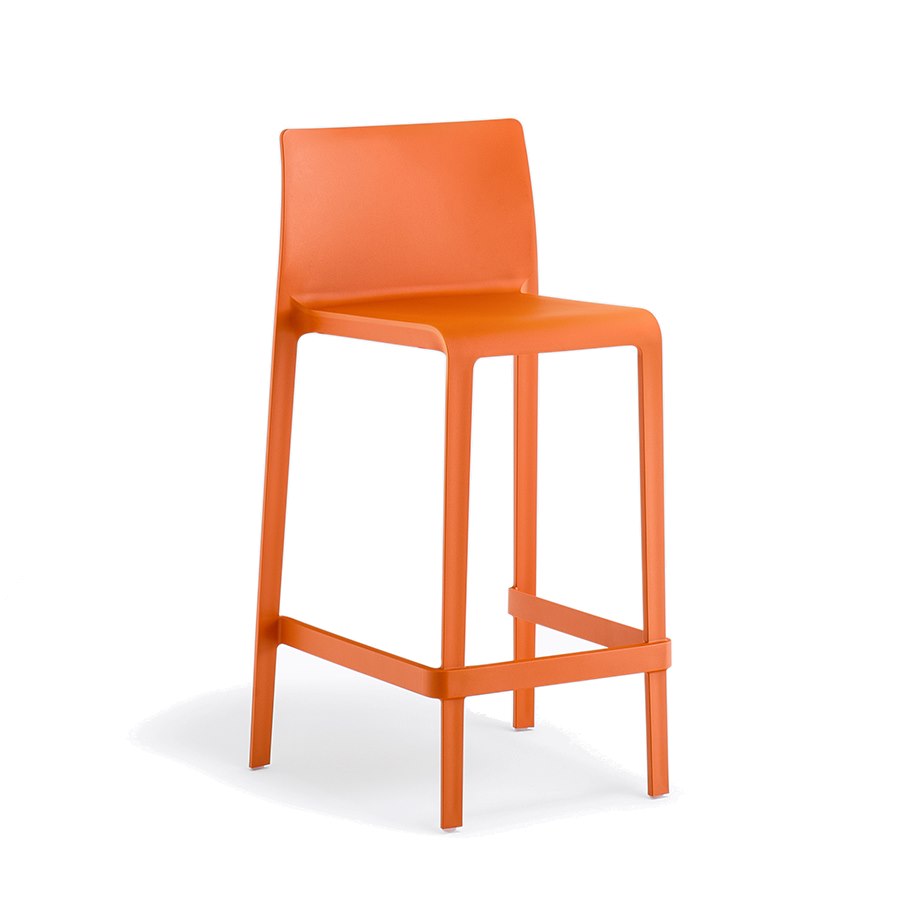 Barstol Volt 677, sh.66 cm, stapelbar, orange