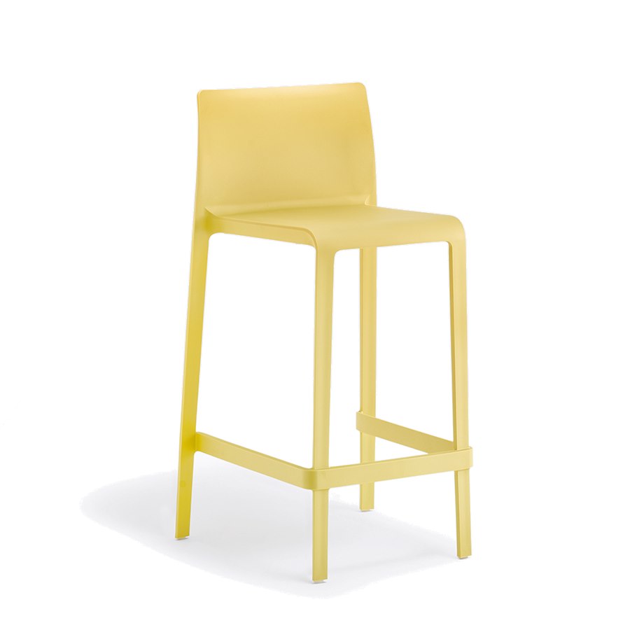 Barstol Volt 677, sh.66 cm, stapelbar, gul
