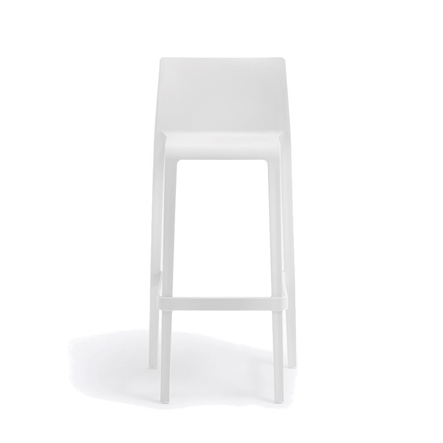 Barstol Volt 678, sh.76,5 cm, stapelbar, vit